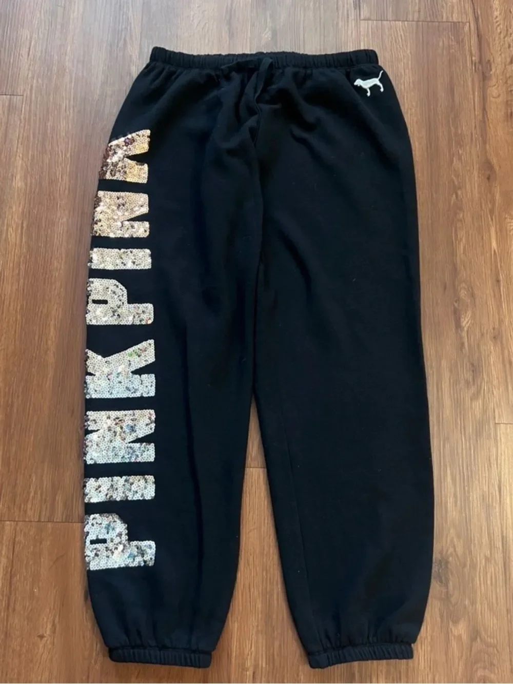 VS PINK Classic jogger Gold silver Ombre Bling Medium